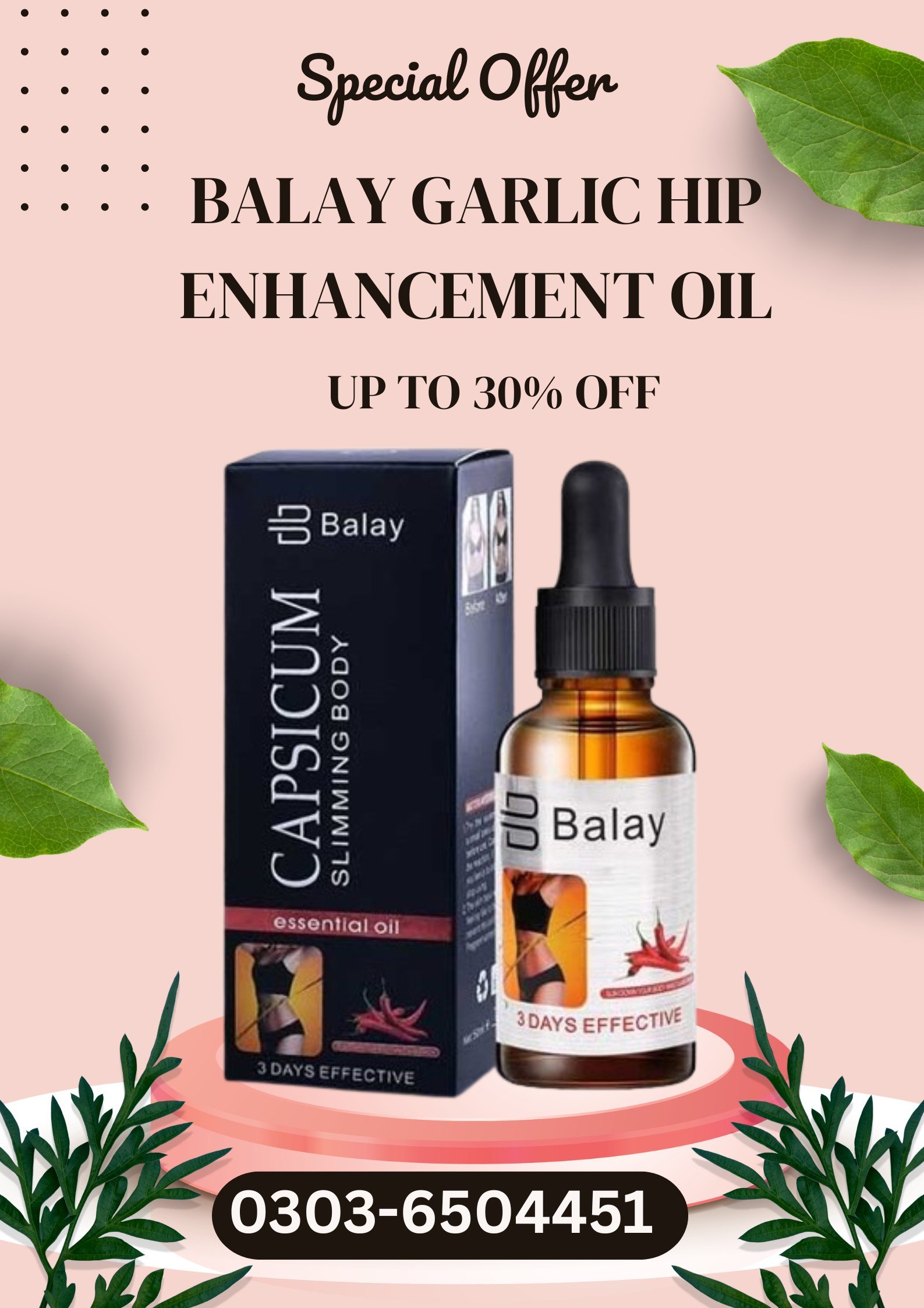 Balay Garlic Hip Enhancement Oil 50ml
