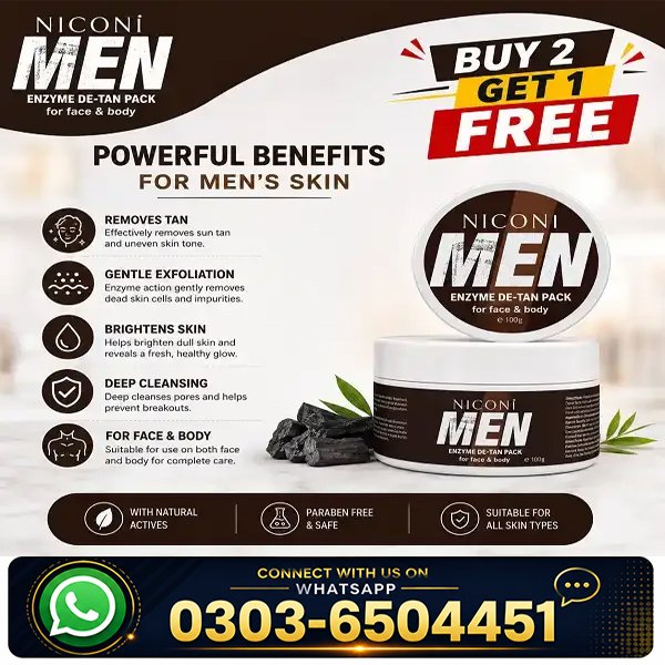 Niconi Men Enzyme De Tan Pack Cream