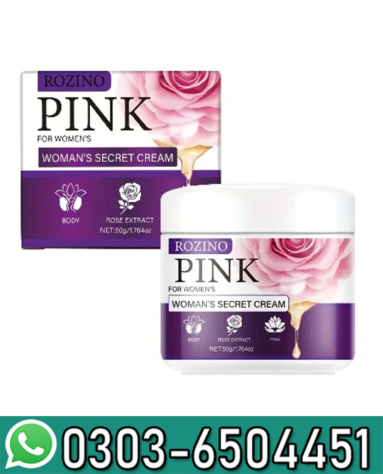 Rozino Pink Women's Secret Cream
